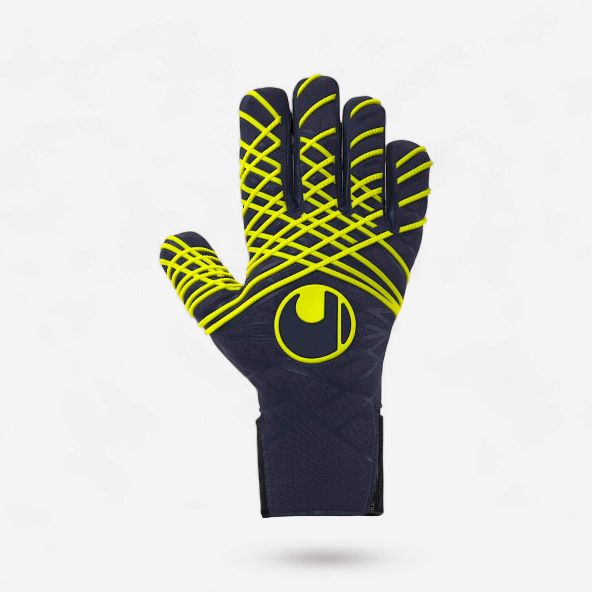 Bild von uhlsport Fußball Torwarthandschuhe Prediction Absolutgrip HN Fit, Marine/weiß/Fluo gelb, 9.5