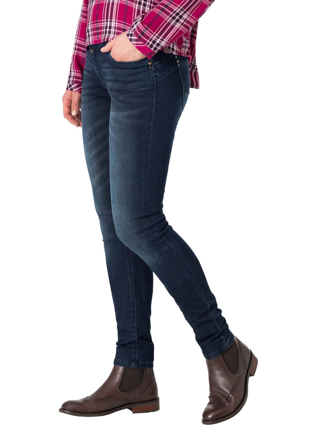 Bild von TIMEZONE Damen Jeans TIGHT SANYATZ - Tight Fit - Blau - Baritone Blue Wash