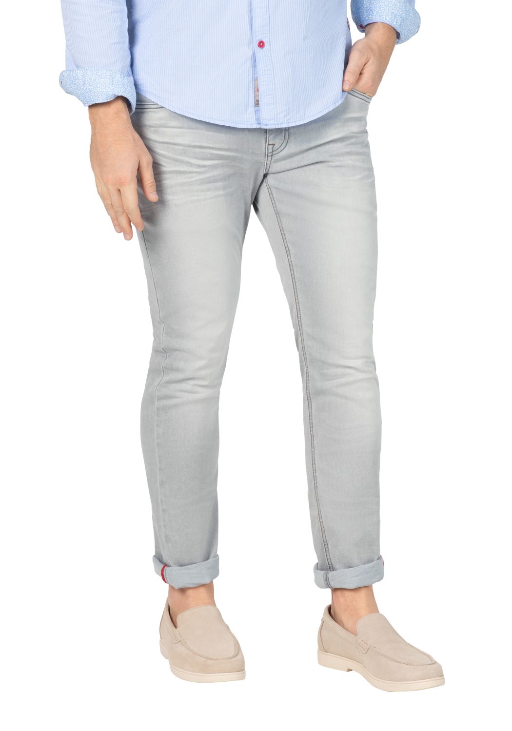 Bild von TIMEZONE Herren Jeans SLIM EDUARDOTZ Mid Waist - Slim Fit - Blau Grau
