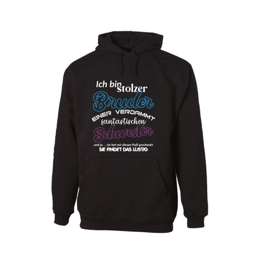 Bild von G-graphics Hoodie – Ich bin stolzer Bruder einer verdammt fantastischen Schwester