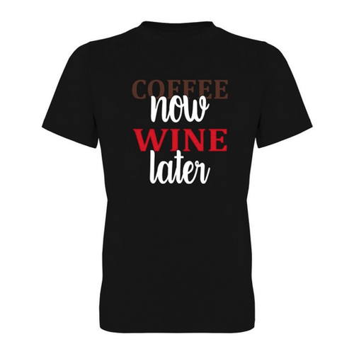 Bild von G-graphics T-Shirt Coffee now – Wine later Herren T-Shirt