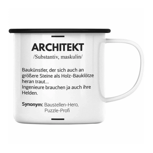 Bild von Trendation Thermotasse - Architekt Geschenke Emaille Tasse Lustig KaffeeEmaille Ta