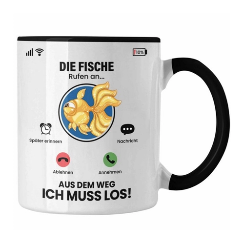 Bild von Trendation Tasse Die Fische Rufen An – Ein ideales Geschenk für Aquarienliebhaber