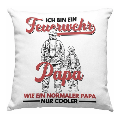 Bild von Trendation Feuerwehr Papa Kissen - Lustiges Dekokissen für jede Gelegenheit