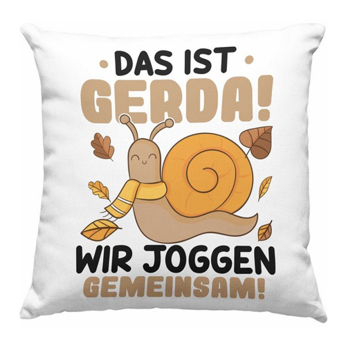 Bild von Trendation Dekokissen - Das Ist Gerda Wir Joggen Gemeinsam Kissen
