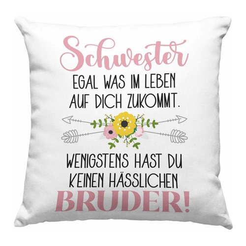 Bild von Trendation Dekokissen – Ein lustiges Geschenk für Geschwister