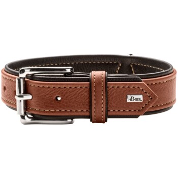 Bild von HUNTER Halsband Canadian Up 50 - 56cm 3.5cm cognac / schwarz (200036)