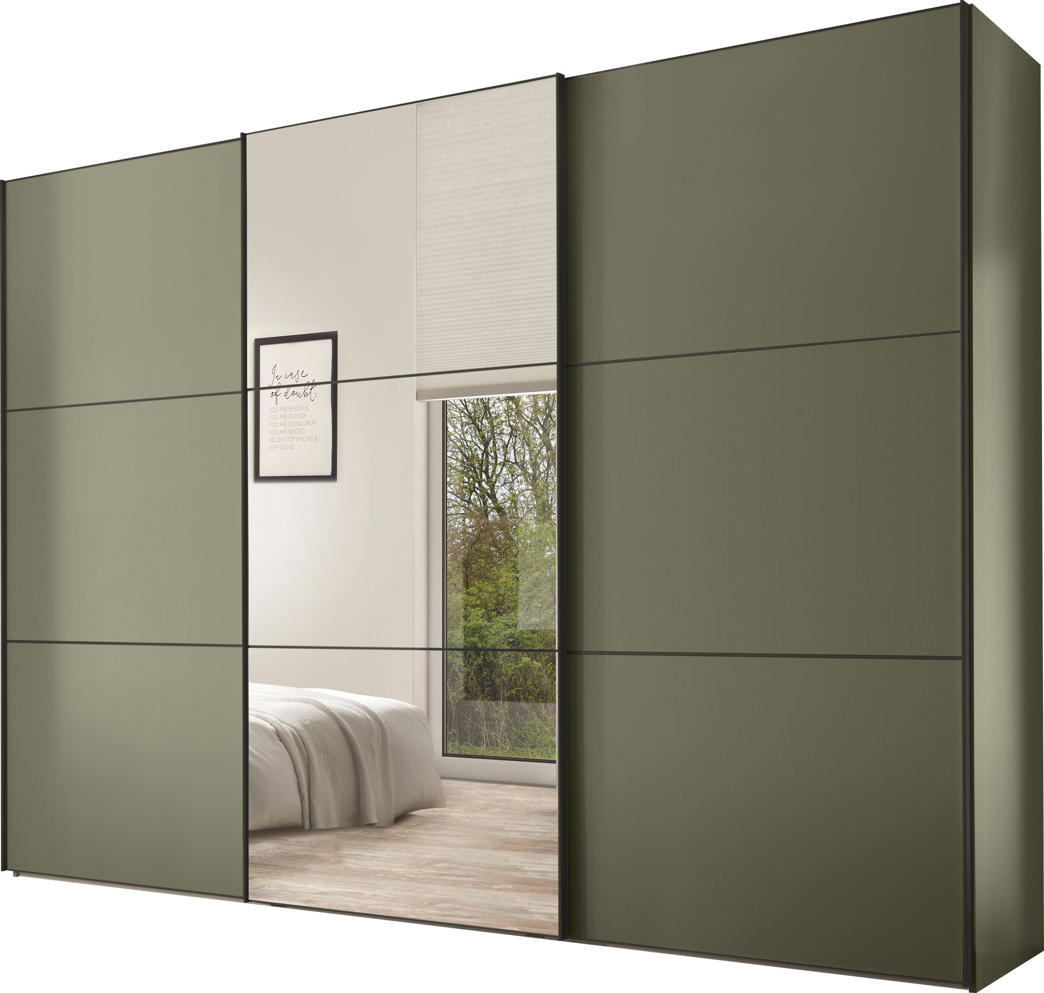 Bild von STAUD Schwebetürenschrank »Includo, Made in Germany«, Mit Spiegeltüre und vier verschiedenen Ausstattungsvarianten