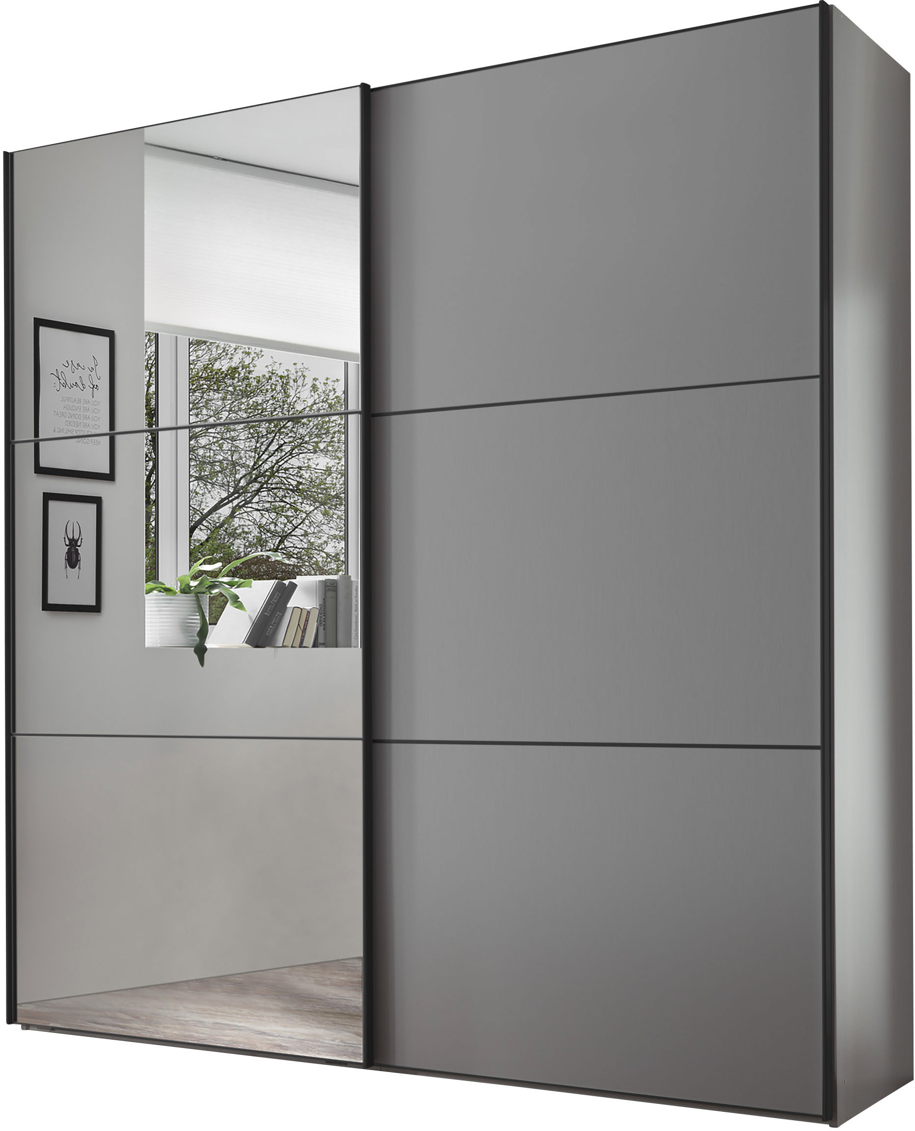 Bild von STAUD Schwebetürenschrank »Includo, Made in Germany«, Mit Spiegeltüre und vier verschiedenen Ausstattungsvarianten