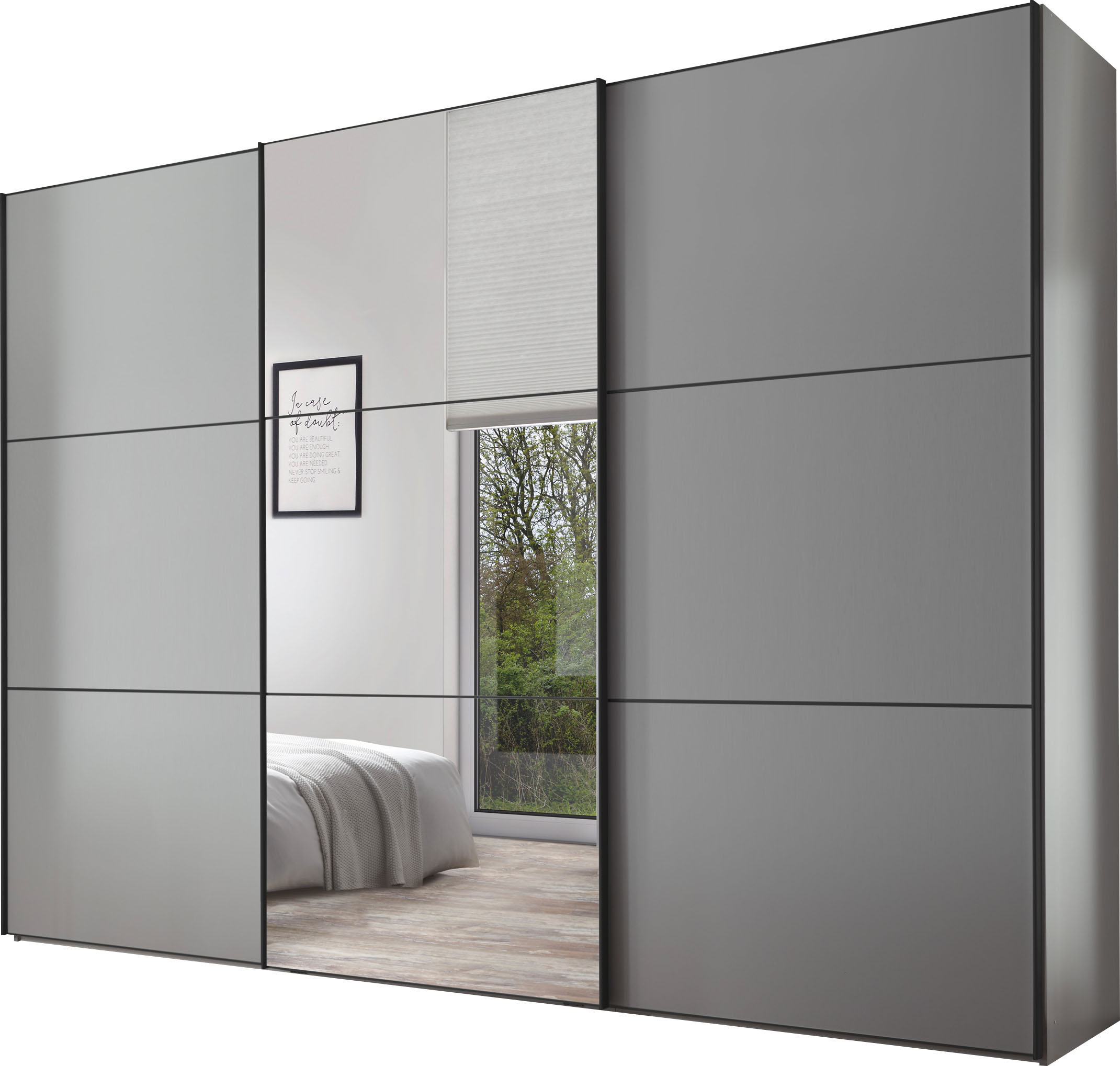 Bild von STAUD Schwebetürenschrank »Includo, Made in Germany«, Mit Spiegeltüre und vier verschiedenen Ausstattungsvarianten