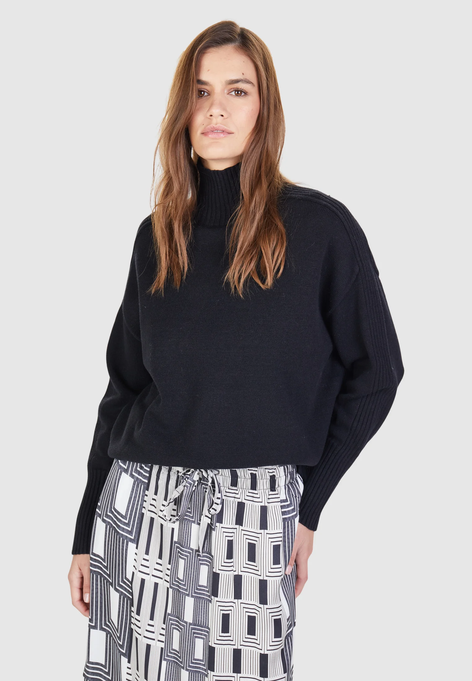 Bild von Turtleneck-Pullover mit Rippendetails