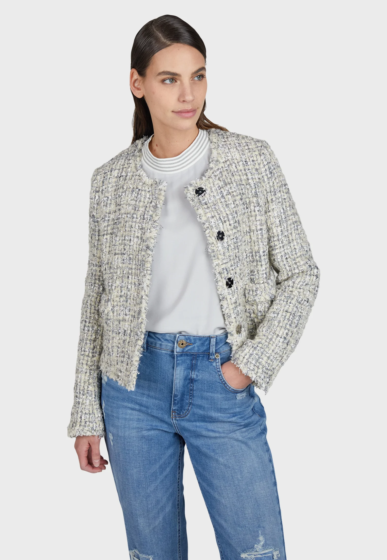 Bild von Tweed-Jacke mit Pailletten