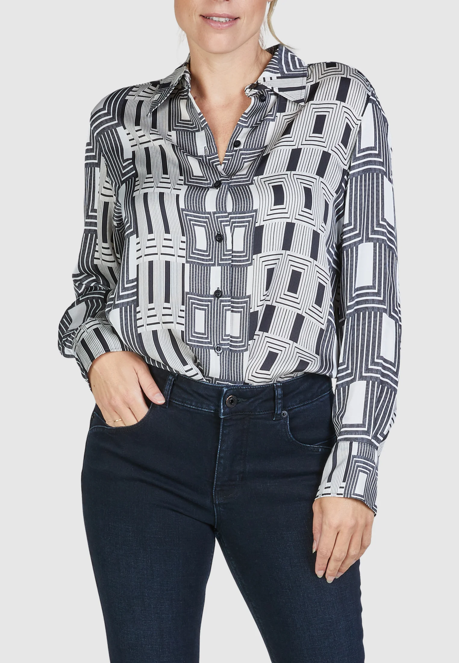 Bild von Bluse mit Art Déco Print