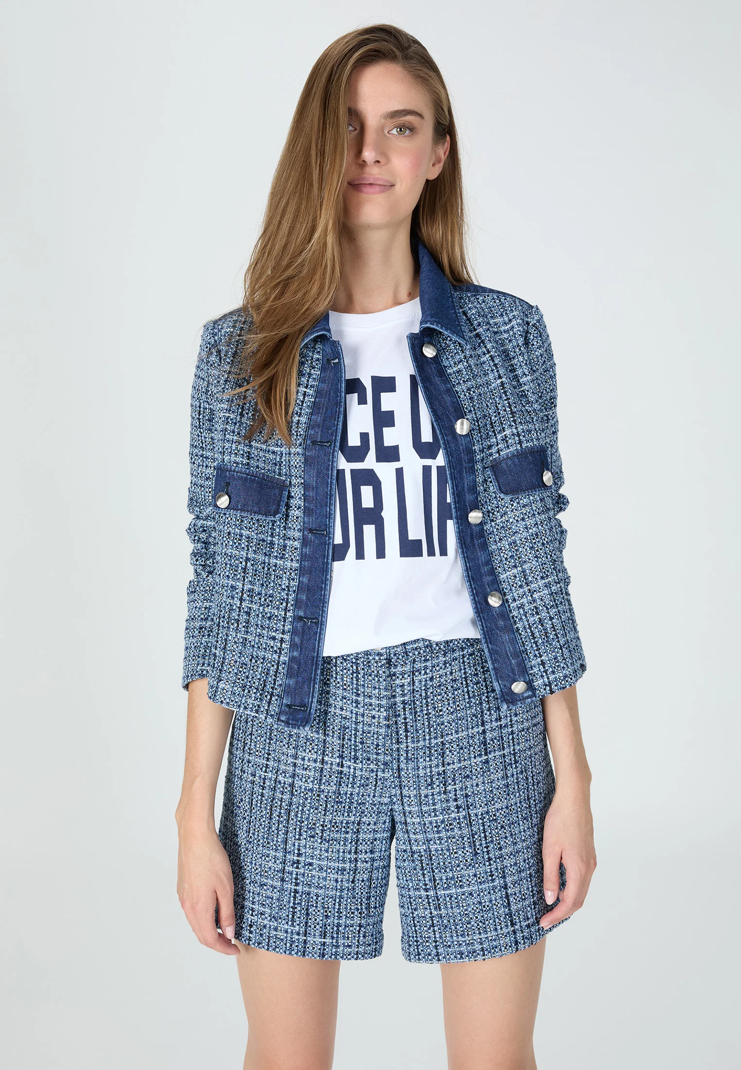 Bild von Jeansjacke aus Indigo Tweed