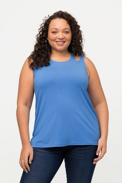Bild von Große Größen Top, Damen, blau, Größe: 46/48, Baumwolle/Synthetische Fasern, Ulla Popken