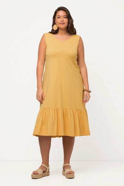 Bild von Große Größen Midikleid, Damen, beige, Größe: 42/44, Baumwolle, Ulla Popken