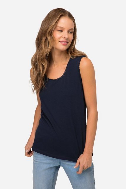 Bild von Große Größen Top, Damen, blau, Größe: S, Baumwolle, LAURASON
