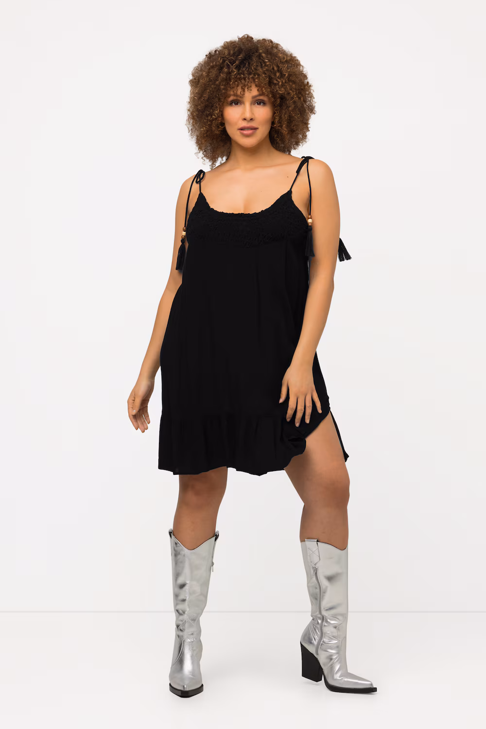Bild von Große Größen Kleid, Damen, schwarz, Größe: 46/48, Viskose, Ulla Popken