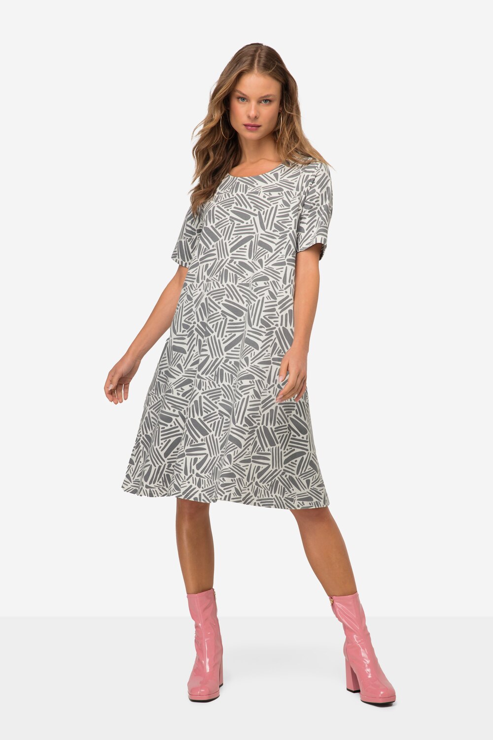 Bild von Große Größen Jerseykleid, Damen, braun, Größe: S, Baumwolle, LAURASON