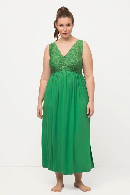 Bild von Grosse Grössen Träger-Nachthemd, Damen, grün, Größe: 50/52, Viskose/Polyester/Elasthan, Ulla Popken