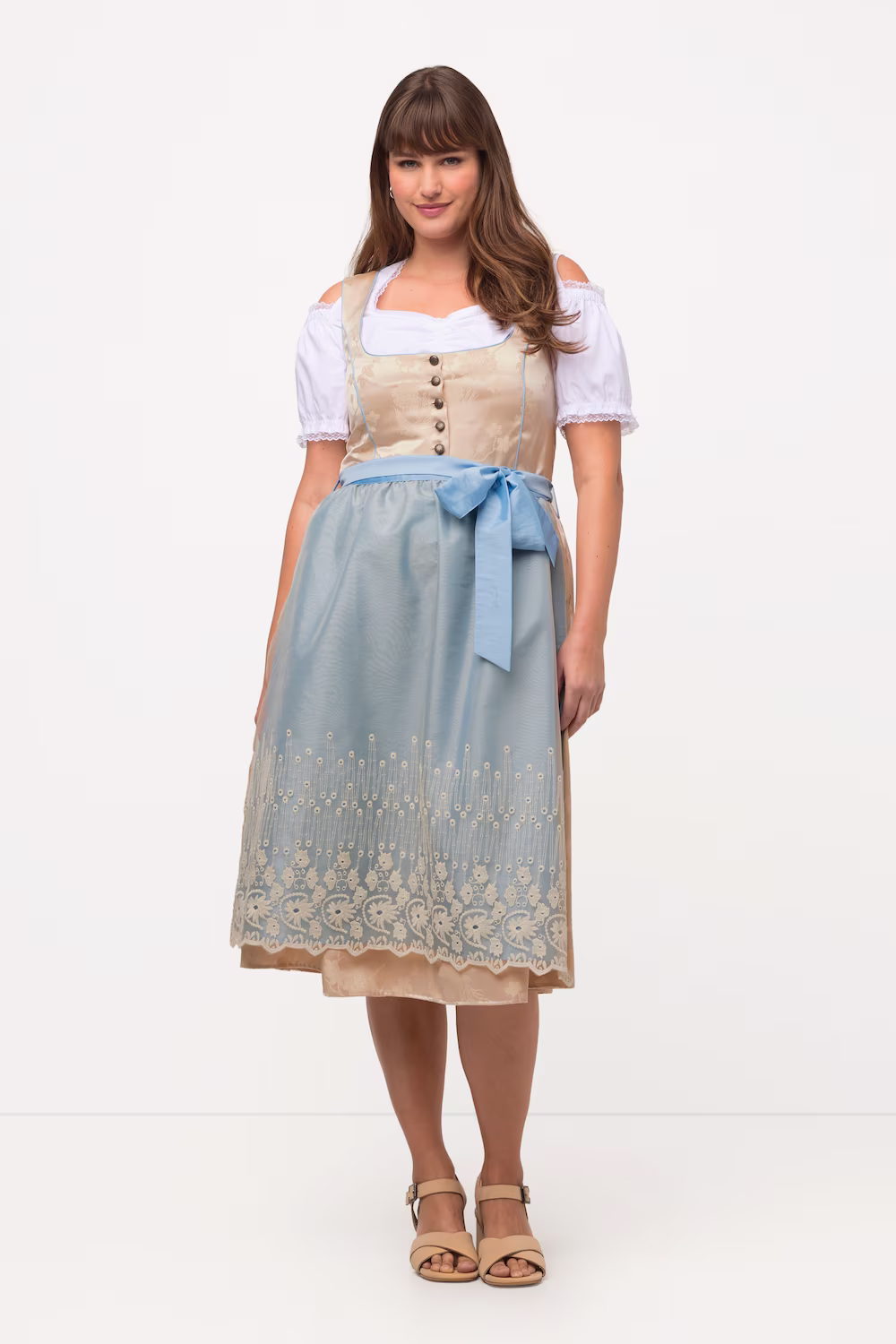 Bild von Große Größen Dirndl, Damen, gelb, Größe: 42, Polyester/Baumwolle/Viskose, Ulla Popken