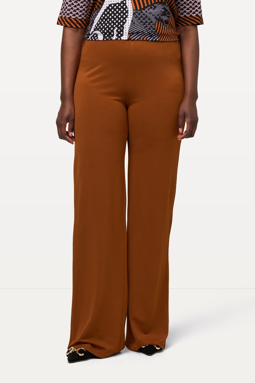 Bild von Große Größen Slinkyhose, Damen, braun, Größe: 42/44, Viskose, Ulla Popken