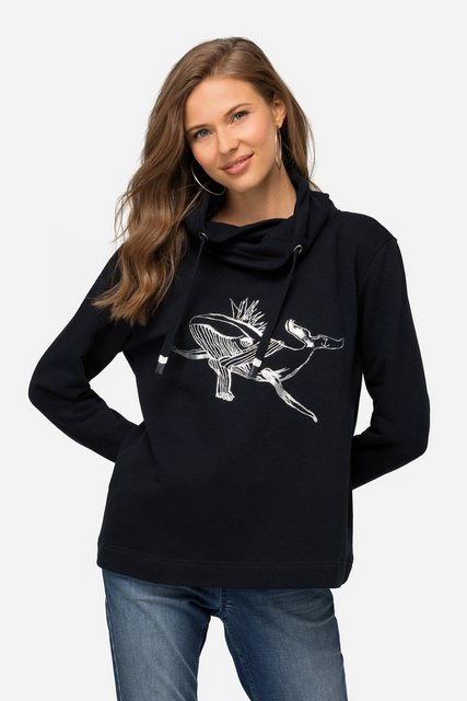 Bild von Große Größen Sweatshirt, Damen, blau, Größe: L, Baumwolle/Polyester, LAURASON