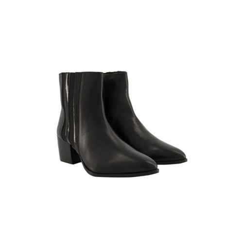Bild von Ulla Popken Leder-Stiefeletten Zipper Wechselfußbett Weite H