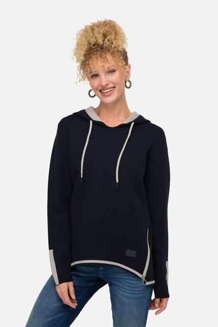 Bild von Grosse Grössen Hoodie, Damen, blau, Größe: M, Viskose/Synthetische Fasern/Polyester, LAURASON