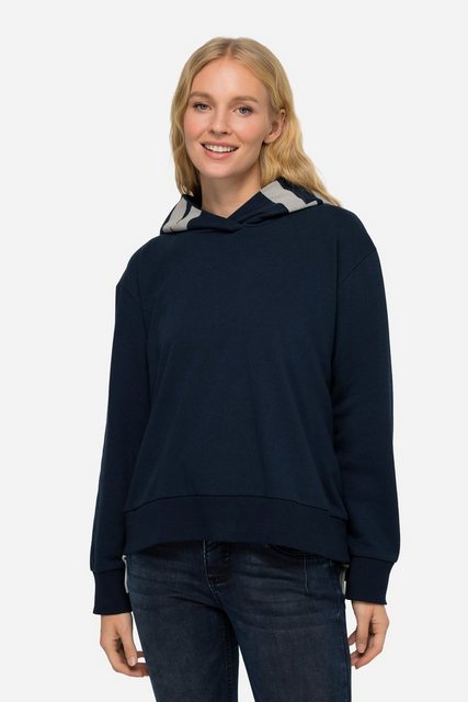 Bild von Grosse Grössen Hoodie, Damen, blau, Grösse: L, Baumwolle/Polyester, LAURASON