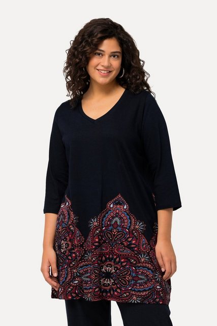 Bild von Grosse Grössen Longshirt, Damen, blau, Größe: 58/60, Baumwolle, Ulla Popken