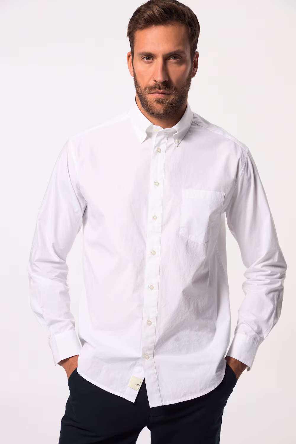 Bild von Große Größen JP AWARE Hemd, Herren, weiß, Größe: 6XL, Baumwolle, JP-Aware