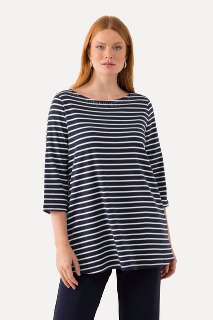 Bild von Grosse Grössen Ringelshirt, Damen, blau, Größe: 42/44, Baumwolle, Ulla Popken