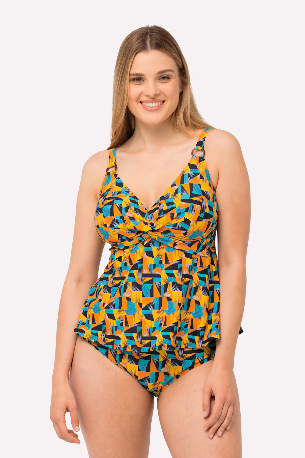 Bild von Große Größen Tankini, Damen, schwarz, Größe: 46, Synthetische Fasern/Elasthan, Ulla Popken