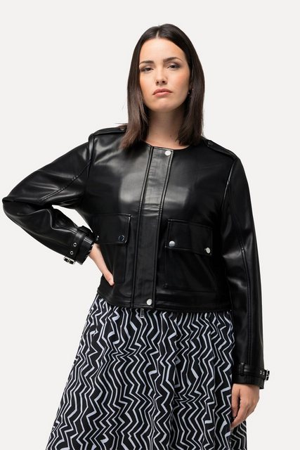 Bild von Große Größen Jacke, Damen, schwarz, Größe: 50/52, Polyester/Synthetische Fasern, Ulla Popken