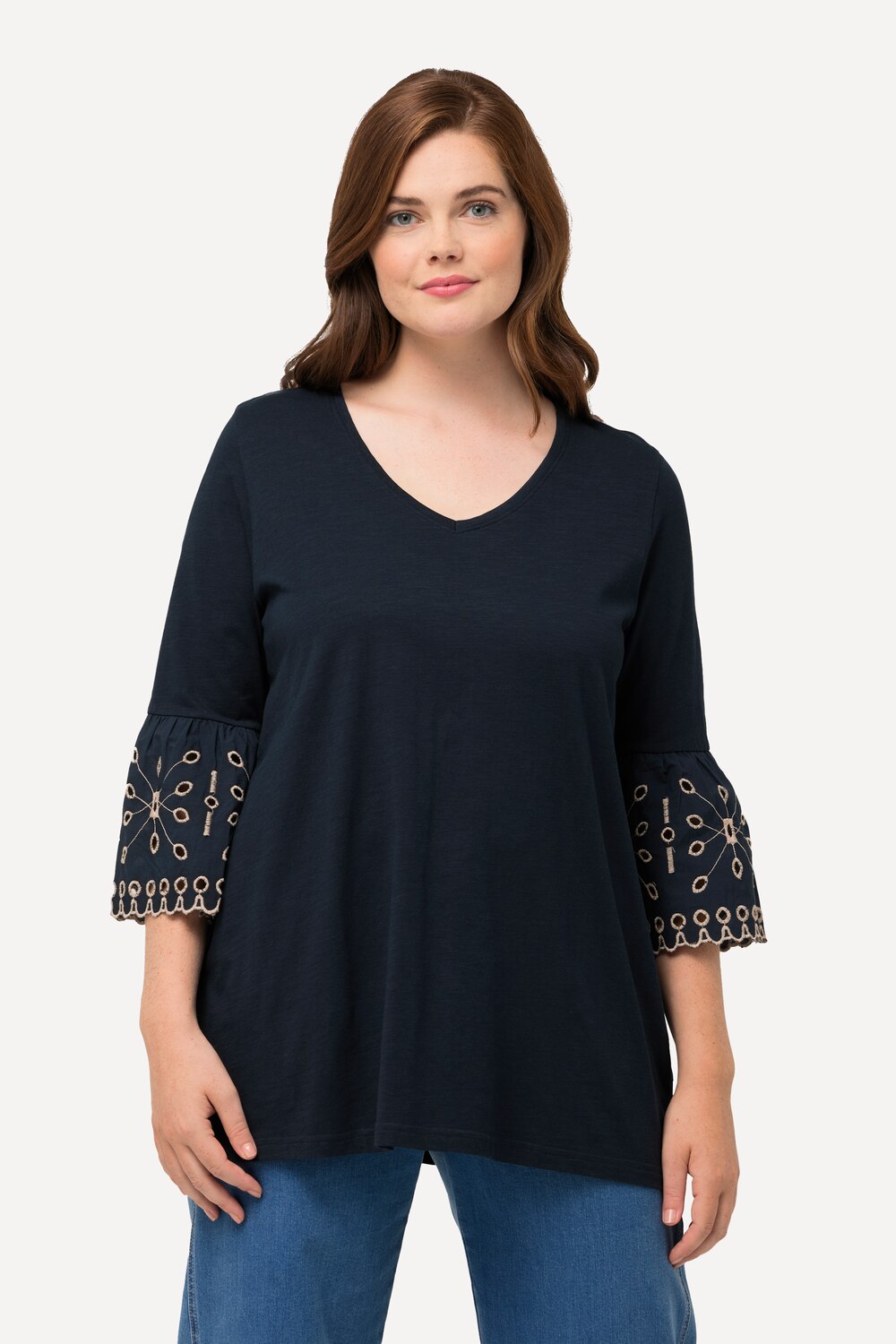 Bild von Große Größen Shirt, Damen, blau, Größe: 58/60, Baumwolle, Ulla Popken