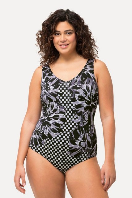Bild von Große Größen Badeanzug, Damen, schwarz, Größe: 54, Polyester, Ulla Popken