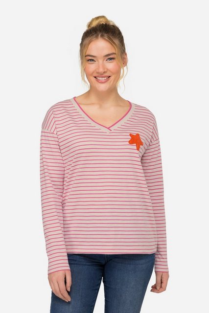 Bild von Große Größen Ringelshirt, Damen, rosa, Größe: XL, Baumwolle, LAURASON