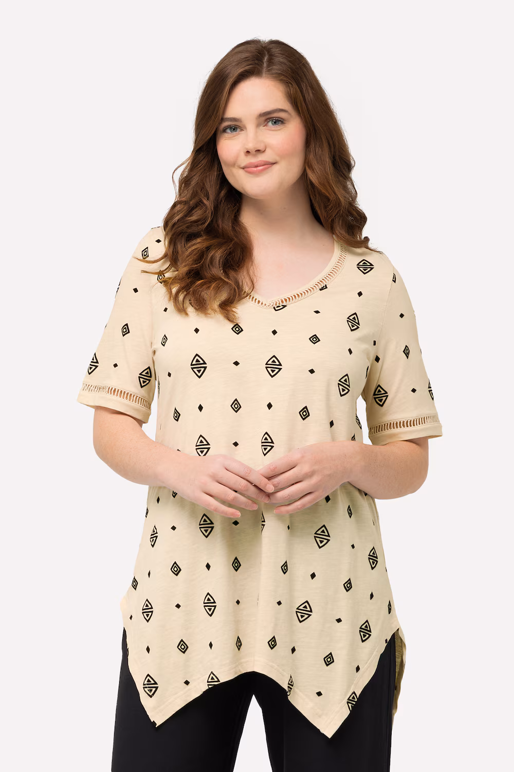 Bild von Große Größen T-Shirt, Damen, gelb, Größe: 42/44, Baumwolle, Ulla Popken
