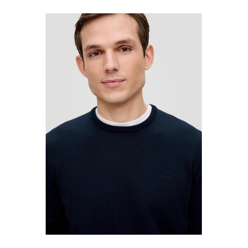 Bild von s.Oliver Herren Strickpullover mit Logo-Stickerei
