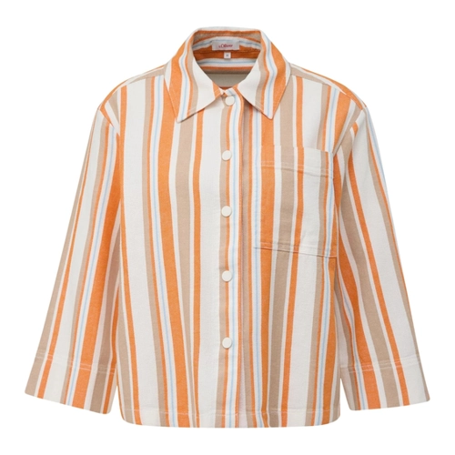 Bild von s.Oliver Hemd-Bluse aus Leinenmix Orange - Modell 2146184.23G2.36