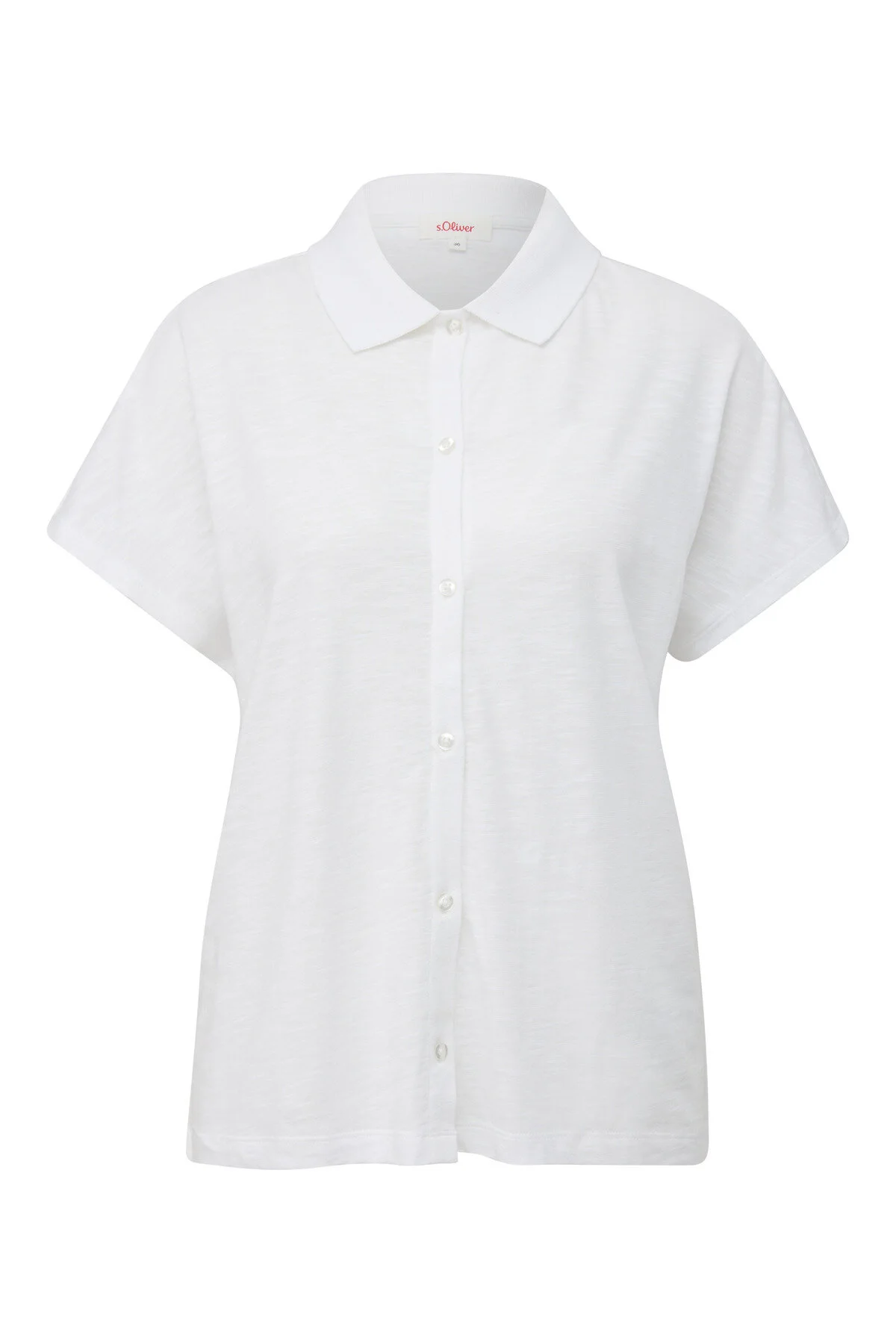 Bild von s.Oliver Knopfleiste Detailliertes T-shirt - für Damen - 44