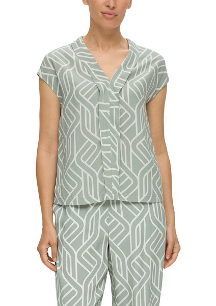 Bild von s.Oliver BLACK LABEL Kurzarmbluse, mit Allover-Print