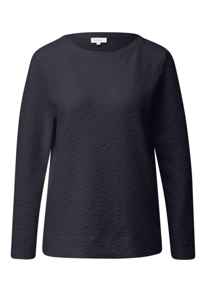 Bild von s.Oliver Longsweatshirt, mit Crinkle Optik