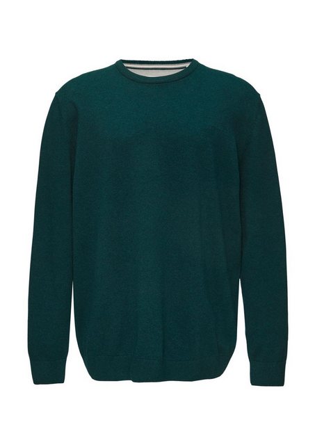 Bild von s.Oliver Rundhalspullover Basic (1-tlg) mit gesticktem Logo auf der Brust, BIG SIZE Übergrößen