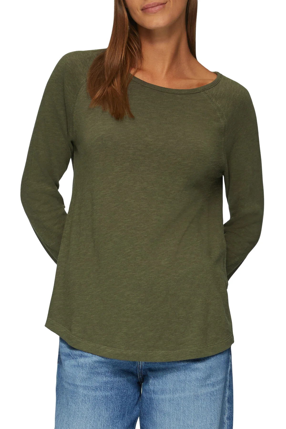 Bild von s.Oliver Langarmshirt Langarmshirt mit Flammgarnstruktur und Raglanärmeln