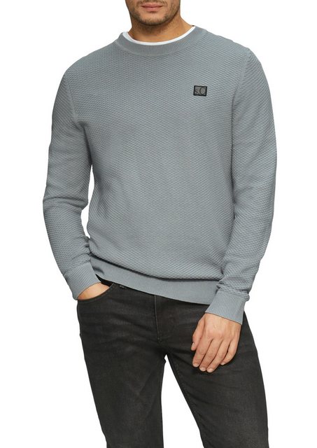 Bild von s.Oliver Strickpullover, Baumwolle, für Herren, grau, S