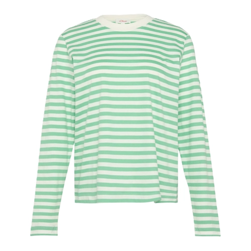 Bild von s.Oliver Gestreiftes Langarmshirt aus Baumwolljersey in Hellgrün (42)