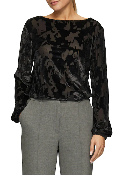 Bild von s.Oliver BLACK LABEL Langarmshirt, mit Strukturmuster