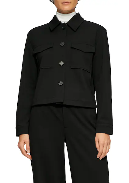 Bild von s.Oliver Kastenjacke, gefüttert, Relaxed Fit, für Damen, schwarz, 36